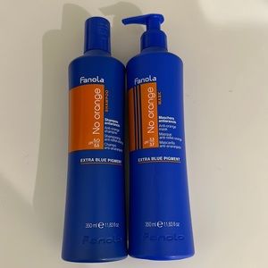 Fanola no orange shampoo and hair mask.  Used a couple of times.